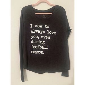 I Vow To Always Love You Even During Football Season Long Sleeve T Shirt NEW